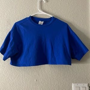 H&M Royal Blue Cropped Tee